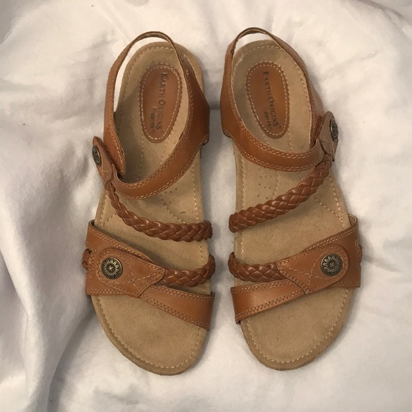 Earth Origins Shoes - Earth Originals Camel Sandals, Size 8 1/2